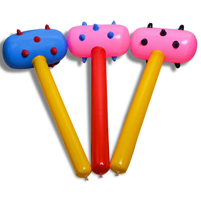 Inflatable stick hammer toy PVC color Mace inflatable hammer Christmas party props inflatable toys