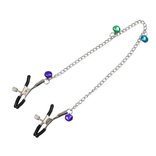 Breast clamp bell, adult products, female sex bell, alternative toy, female metal breast clamp, breast clamp, breast clamp, SM torture tool