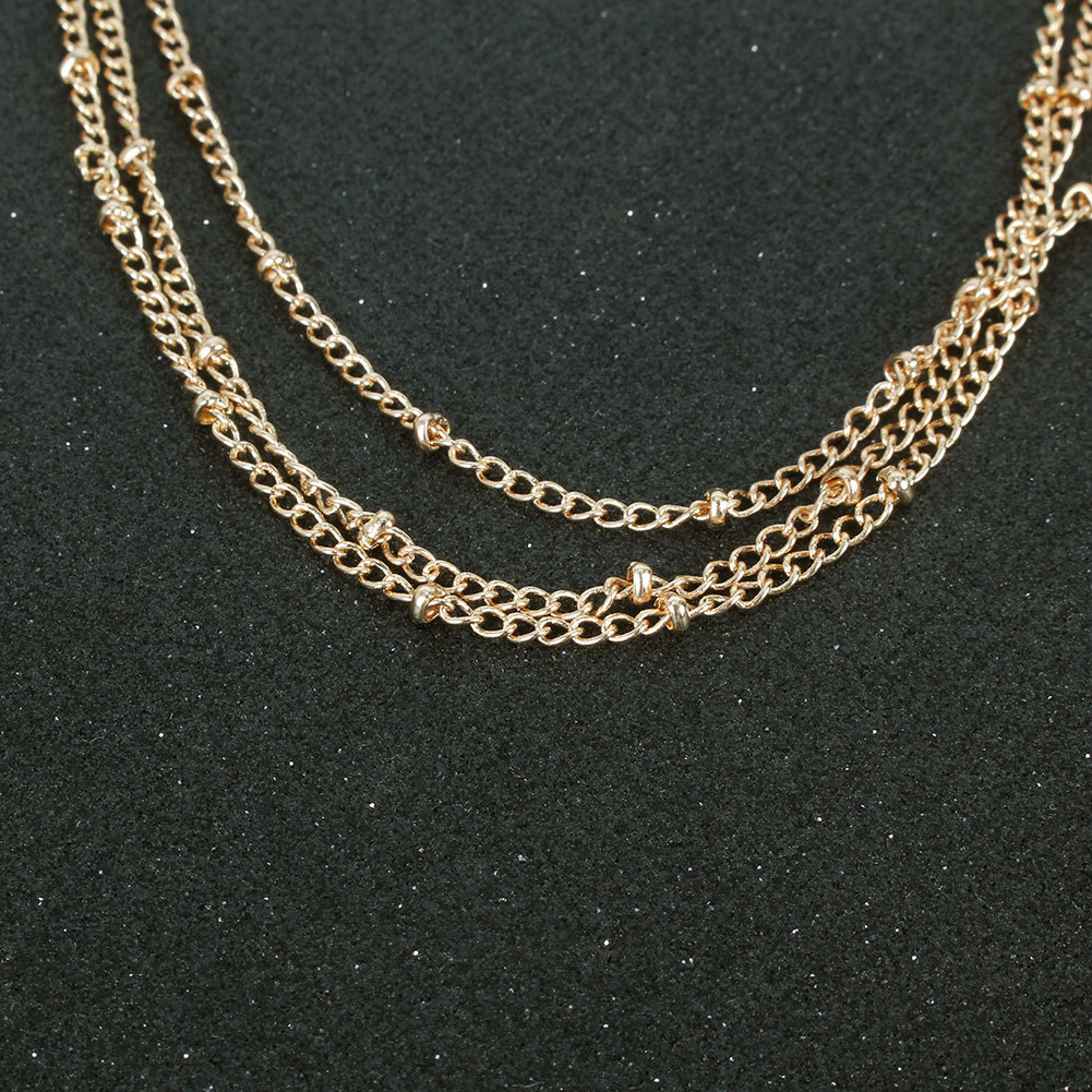 Korean Simple Golden Clavicle Chain Multi-layer Fashion Necklace Wholesale display picture 3