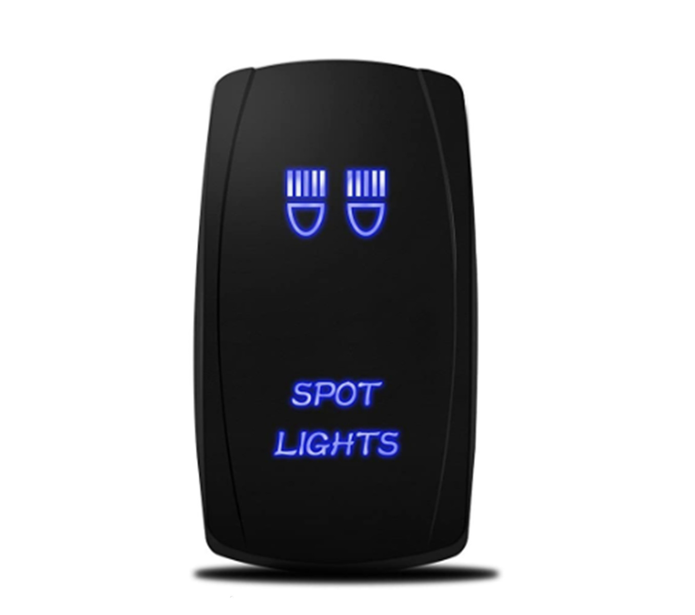 12-24V 双LED蓝灯 汽车改装船型开关 5PIN脚 ON-OFF防水翘板开关