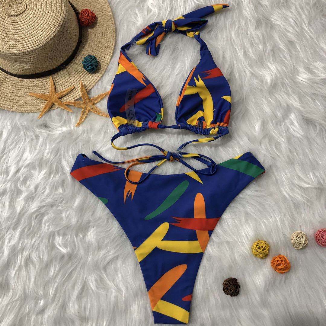 hot style female split swimsuit printed sexy swimsuit NSZO1358