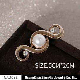 CAD071#麦品牌胸针几何韩版珍珠胸针厂家直销现货批发
