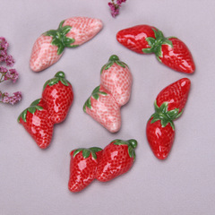 Japanese-Chinese-Korean Ceramic Strawberry Chopstick Holder 12790 Strawberry Chopstick Stand Fruit Ceramic Chopstick Holder Home Decor Ornament