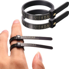 Black American UK Ring Measurement Jewelry Measurement Plastic Finger Measurement Ring Gauge Measurement Tool Belt