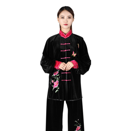 Velvet Tai Chi suit warm taichi martial arts performance clothing women morning exercise clothing performance Tai Chi clothing women