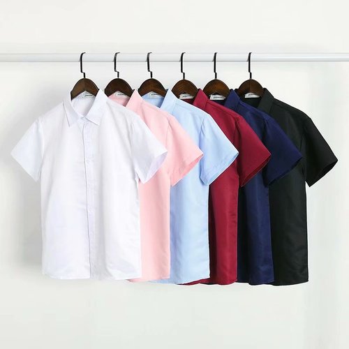 Men's Solid Color Shirt, Long-Sleeve Trendy Slim Fit Stylish Shirt, Iron-Free Business Thin Model Four Seasons Formal Wear