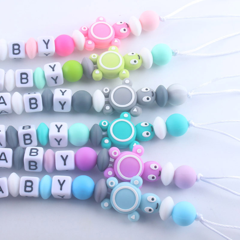 Cadena de chupete de silicona para bebés Amazon AliExpress nuevo clip de chupete suministros para bebés de comercio exterior cadena anti-caída