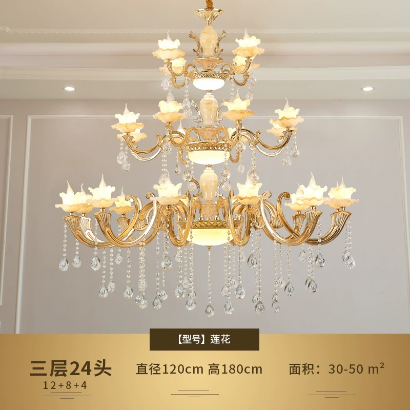 Кристальная потолочная лампа для загородного дома, залa для гостиной, отеля, лестницы