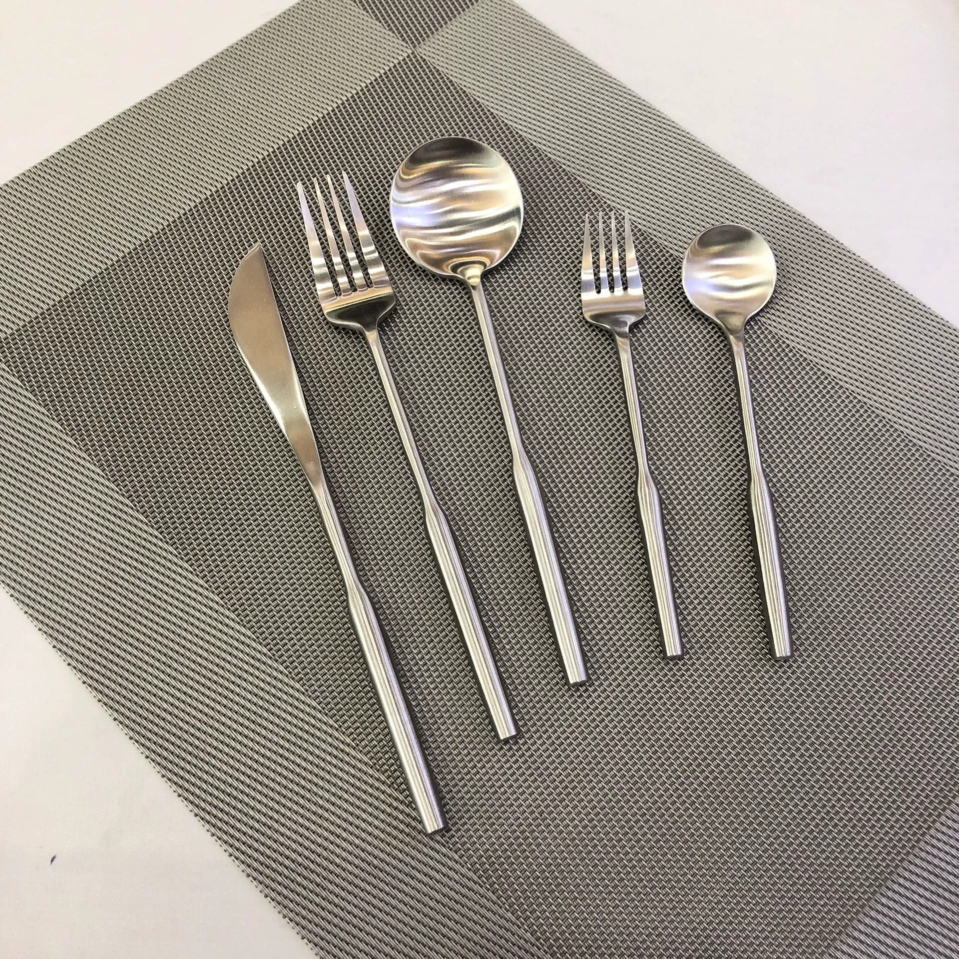 Tableware, set for home use stainless steel, fork, spoon, 3 piece set