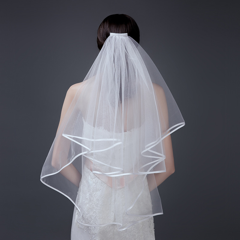 Glam Bridal Solid Color Gauze Birdcage Veils display picture 2