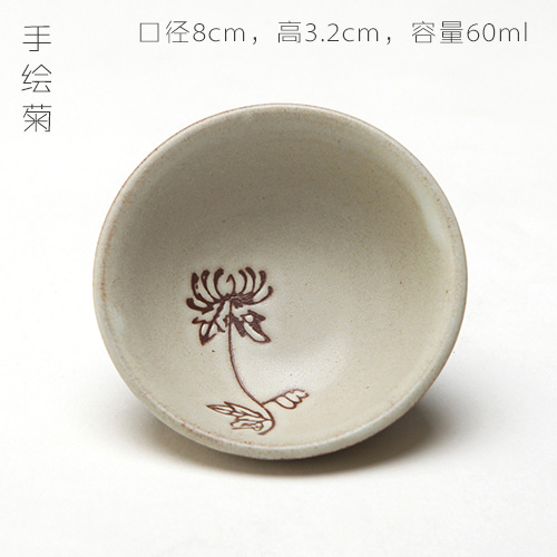 손으로 그린 ​​​​국화