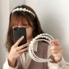 Retro universal headband from pearl, hairpins, hair accessory, simple and elegant design, South Korea