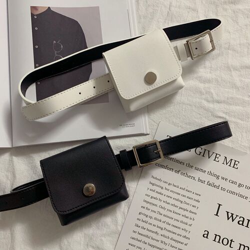 New Women's Belt Bag Fashion Mini Korean Style Small Leather Bag Retro Versatile Detachable Waist Belt Women Ins Trend