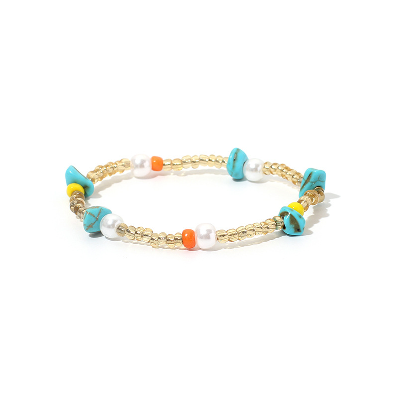 20g Weight Bracelets Classification Anniversary, Business, Travel Occasion Beaded Material Knot Pattern Women'S Gender Simple Style Style Double Ring Knotted Bracelet Open Bracelet Jewelry Korean Ethnic Style Color Rice Bead Bracelet Wholesale Nihaojewelry 9