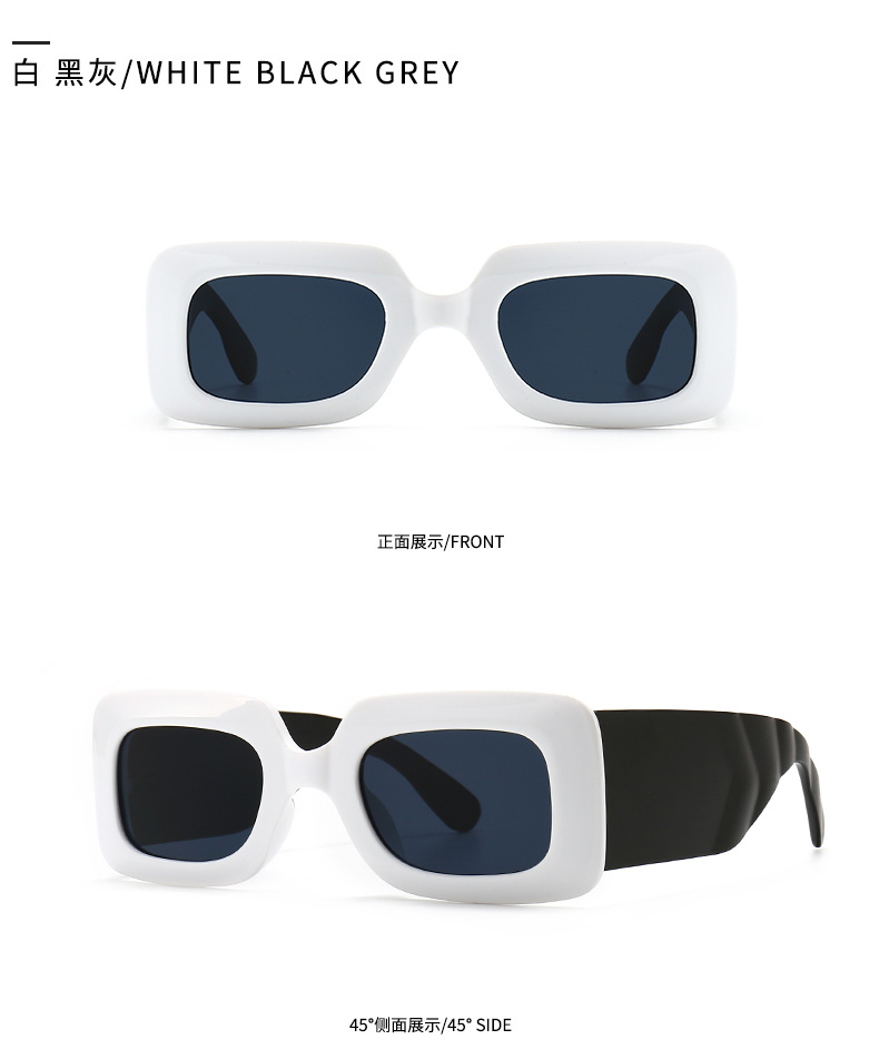 Retro-sonnenbrille Kontrastfarbe Sonnenbrille Mit Weitem Bein Wilde Trend-sonnenbrille display picture 11