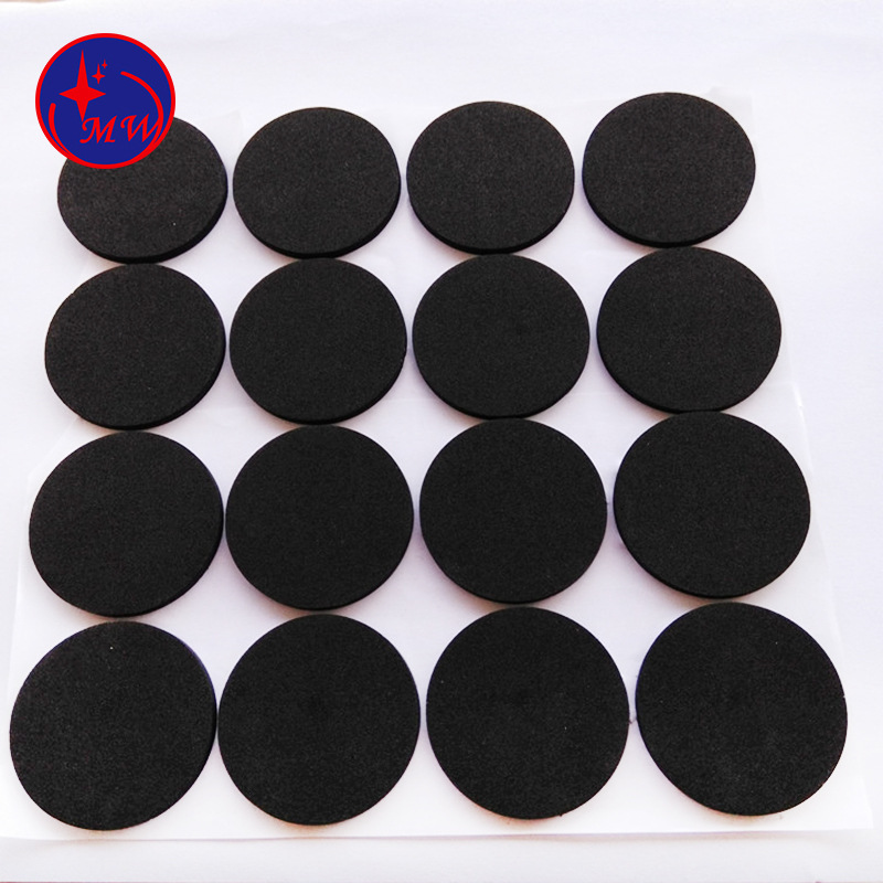模切冲型 黑色圆形eva泡棉胶垫 家具防撞单面背胶EVA自粘脚垫定制