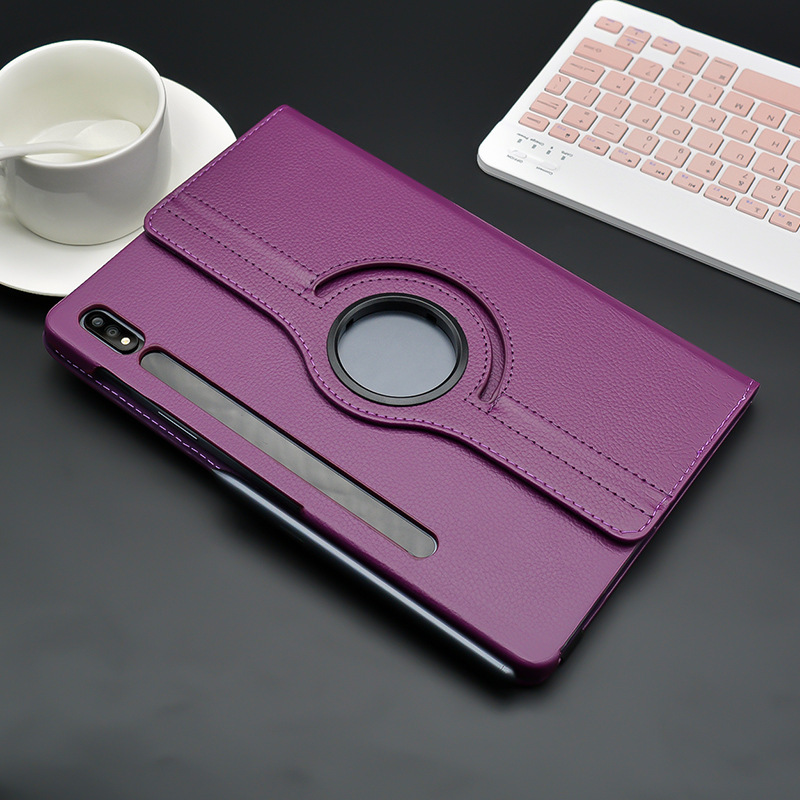Suitable for Samsung P900 Protective Case T970 Tablet P601 Leather Case P600 Bag N8000 Rotating S7+ Case T975