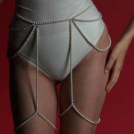 Waist chain欧美外贸货源厂地直发狂野珍珠多层腰链大腿链fb1641