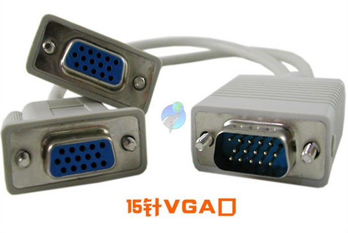 批发显示器一分二线 公转两个VGA母 VGA分屏线 VGA一公分二母孔线-阿里巴巴