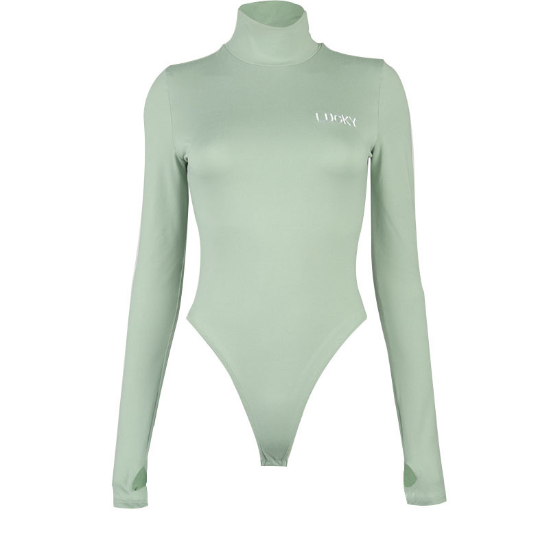 Title 18, Tuta a collo alto, vestibilità slim, stampa con...