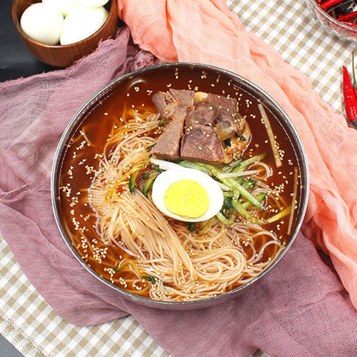 Northeast Chinese Grandmother Cold Noodles Korean Style Cold Noodles Family Size Vacuum Bag Packaging Manufacturer Wholesale Three-Component Set