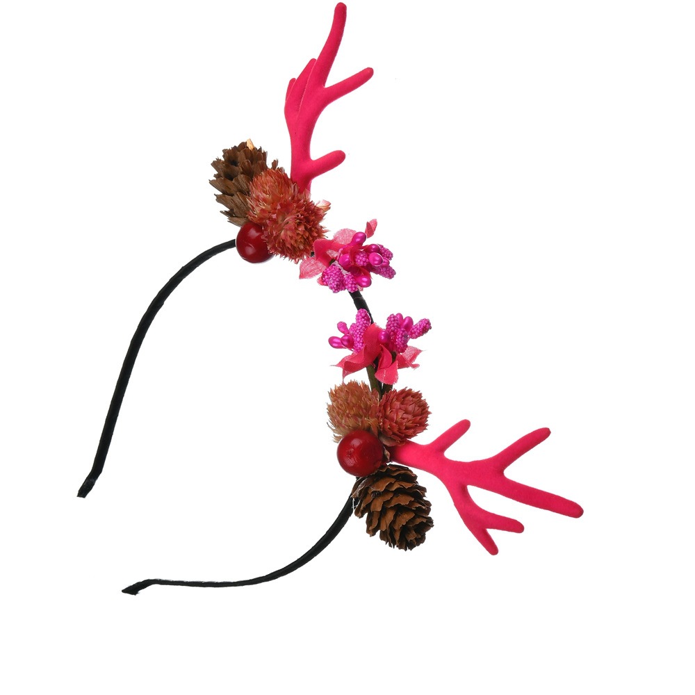 Nueva moda Venta caliente Navidad flocado corbata diadema niños diadema DIY fábrica al por mayor