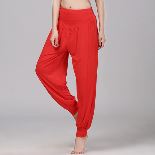 Lantern Pants Women Modal Shaping Exercise Pants Plus Size Fitness Sports Pants Wide Leg Yoga Pants Dance Training Pants