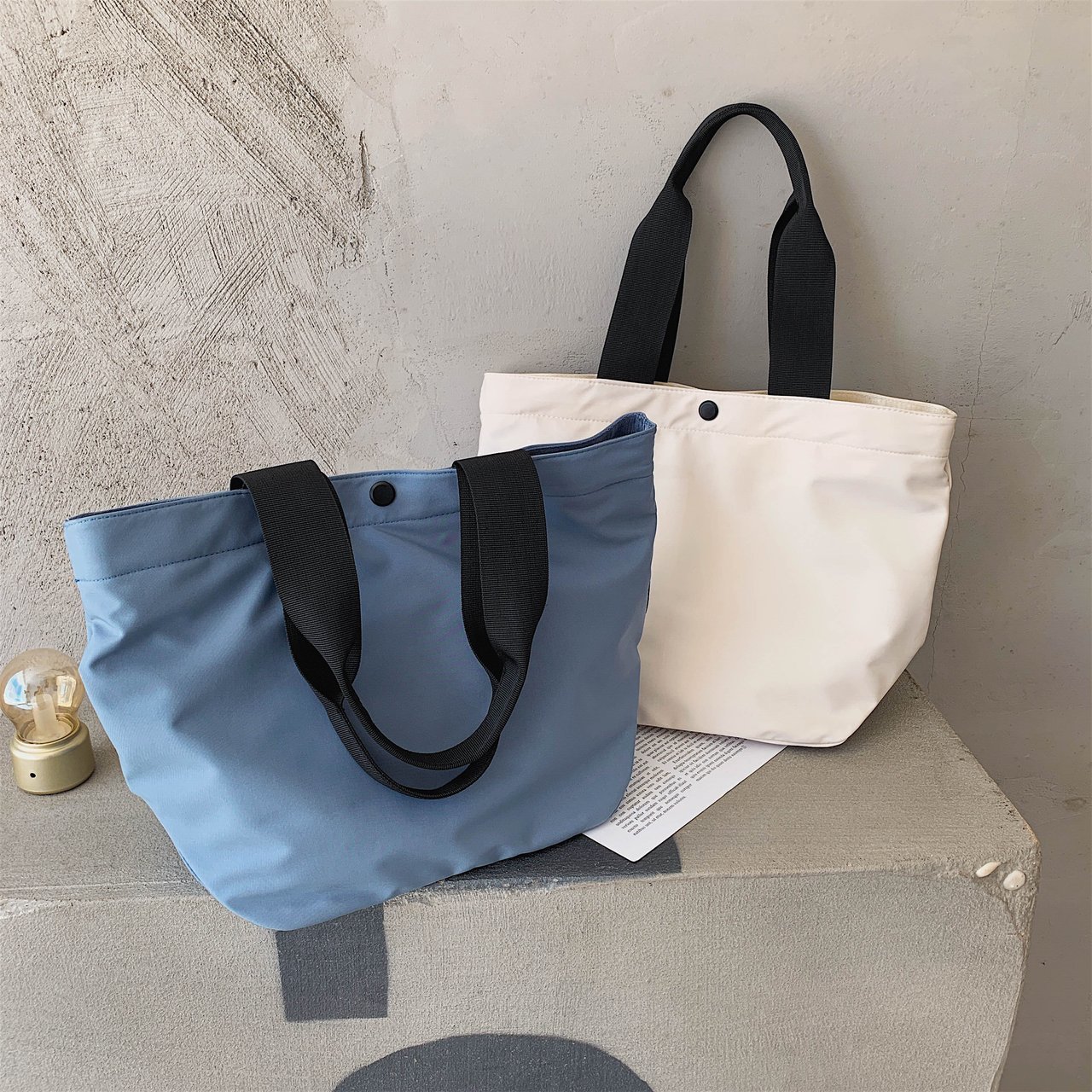 Large Bag Women'sy Fashion Canvas Large Capacity Portable Tote Bag Casual Shoulder Bag