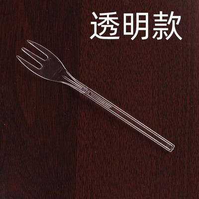 disposable Scrub thickening Knife and fork Plastic Fruits fishing Spoon Cake Dessert Plastic Independent packing Fork spoon