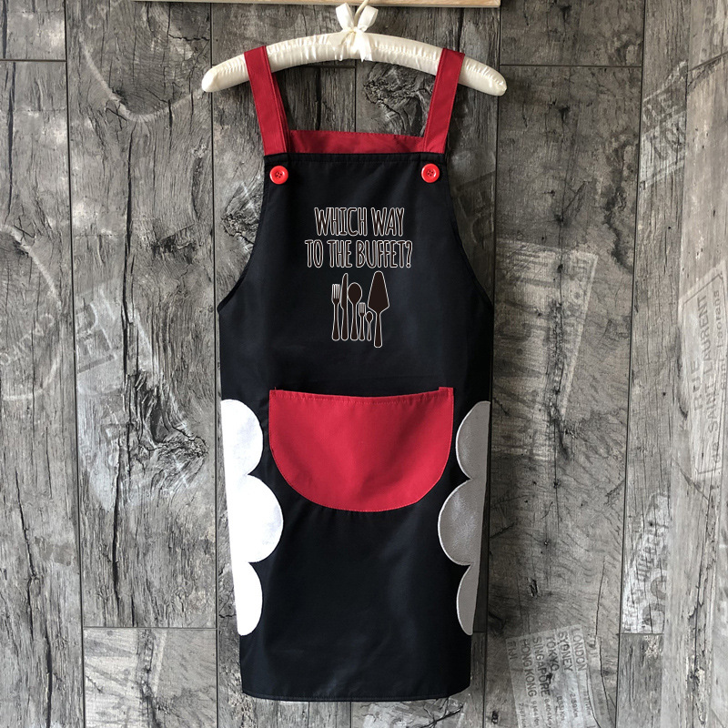 Delantal hogar impermeable a prueba de aceite abrigo borrable moda mujer cocina cintura adulto mono de manga larga hombres