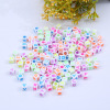 Acrylic color transparent letter bead spot DIY jewelry accessories square bead 5*5 6*6 7*7 letters beads