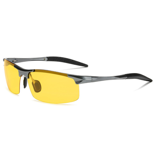 8177 Fishing Polarized Photochromic Aluminum Magnesium Sunglasses Original Manufacturer Day and Night Dual-Use Driving Cycling Goggles