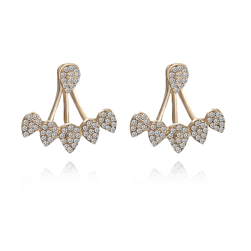 Earrings Classification Alloy Material Fashion Geometric Plating Alloy Rhinestones Zircon Earrings