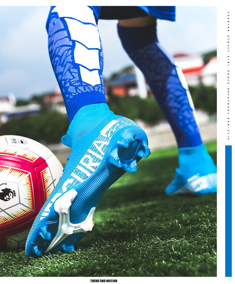 Scarpe da calcio con punte transfrontaliere per bambini e uomini Stivali da commercio estero con punta alta Primavera ed estate_voghion.com