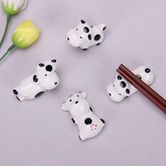Japanese-style cow-shaped chopstick holder, fierce bull ceramic chopstick stand, model number 12785, small cow chopstick holder, chopstick rest, daily necessities