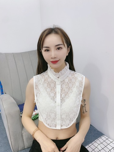 Korean style women's lace fake collar half shirt dickey collar lace stand-up detachbale collar Sweet sweater blouse decorative false collar