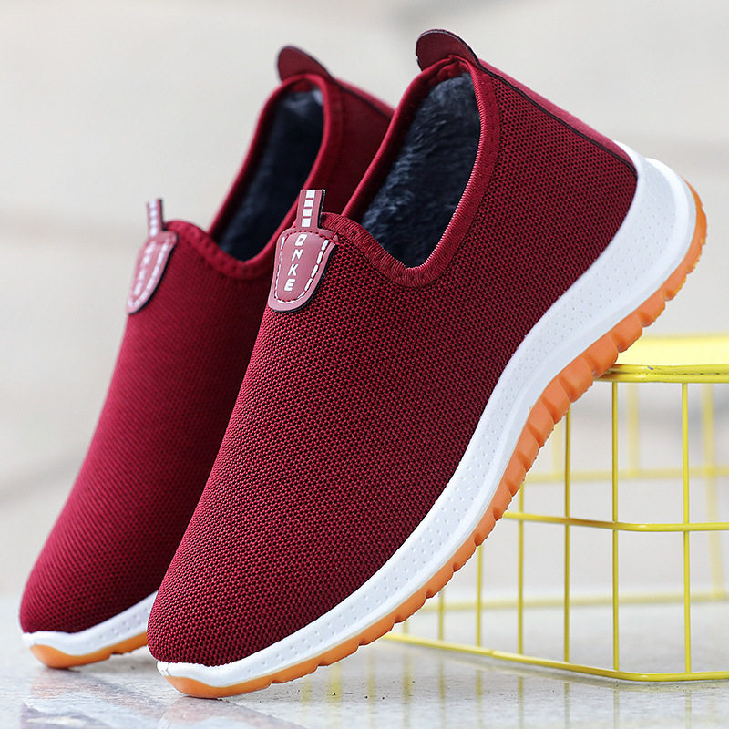 Priced Direct selling winter Cotton-padded shoes men and women Same item Plush thickening Old Beijing Middle and old age soft sole leisure time mom Cotton-padded shoes