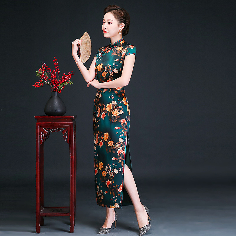 Chinese Dress Qipao for women Real dress female season silkworm cheongsam