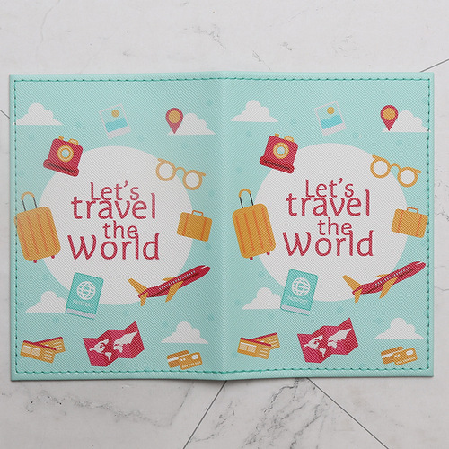 Travel around the world map passport protective cover creative travel passport holder PU passport cover storage bag Passport