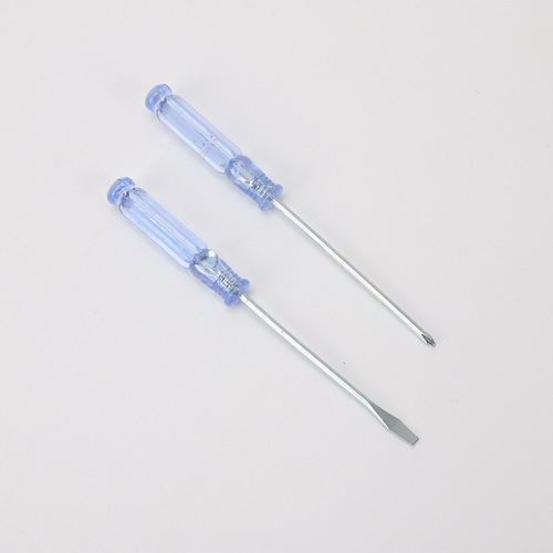 Transparent Mini Screwdriver Crystal Handle Custom Small Transparent Head Flathead and Phillips Screwdriver Wholesale