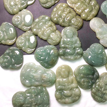 批发活动礼品 天然缅甸观音玉佛翡翠吊坠 弥勒佛笑佛玉坠节日礼物