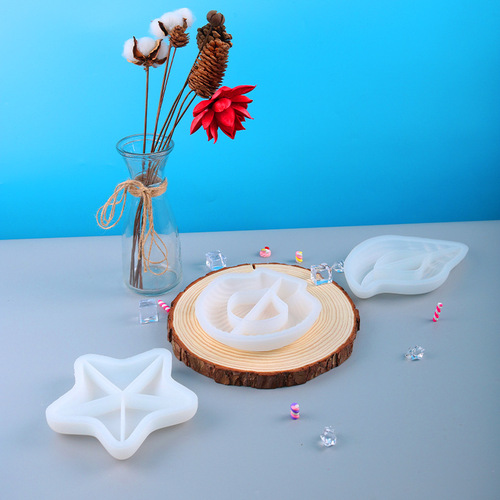 DIY Resin Mold Set of 3 Items: Disc, Starfish, Sea Shell, Silicone Handmade Craft Mold