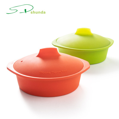 日式創意矽膠蒸碗 帶蓋防滑防燙耐高溫家用蒸煮迷妳蒸蛋羹蒸格碗