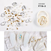 Mixed nail decoration, brand crystal from pearl for manicure, internet celebrity