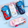 Capacious three dimensional universal cute pencil case for elementary school students, unicorn, in 3d format, Amazon