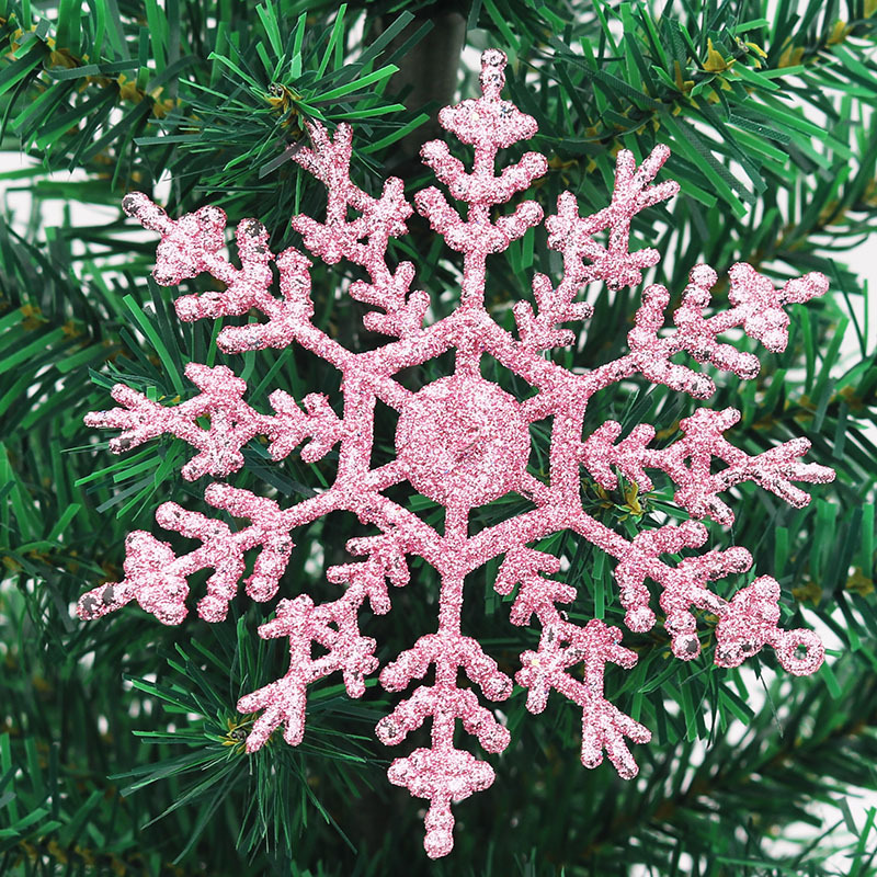 クリスマス新型クリスマスツリー装飾品12cm金粉プラスチック散粉雪片ストラップスポット卸売り|undefined
