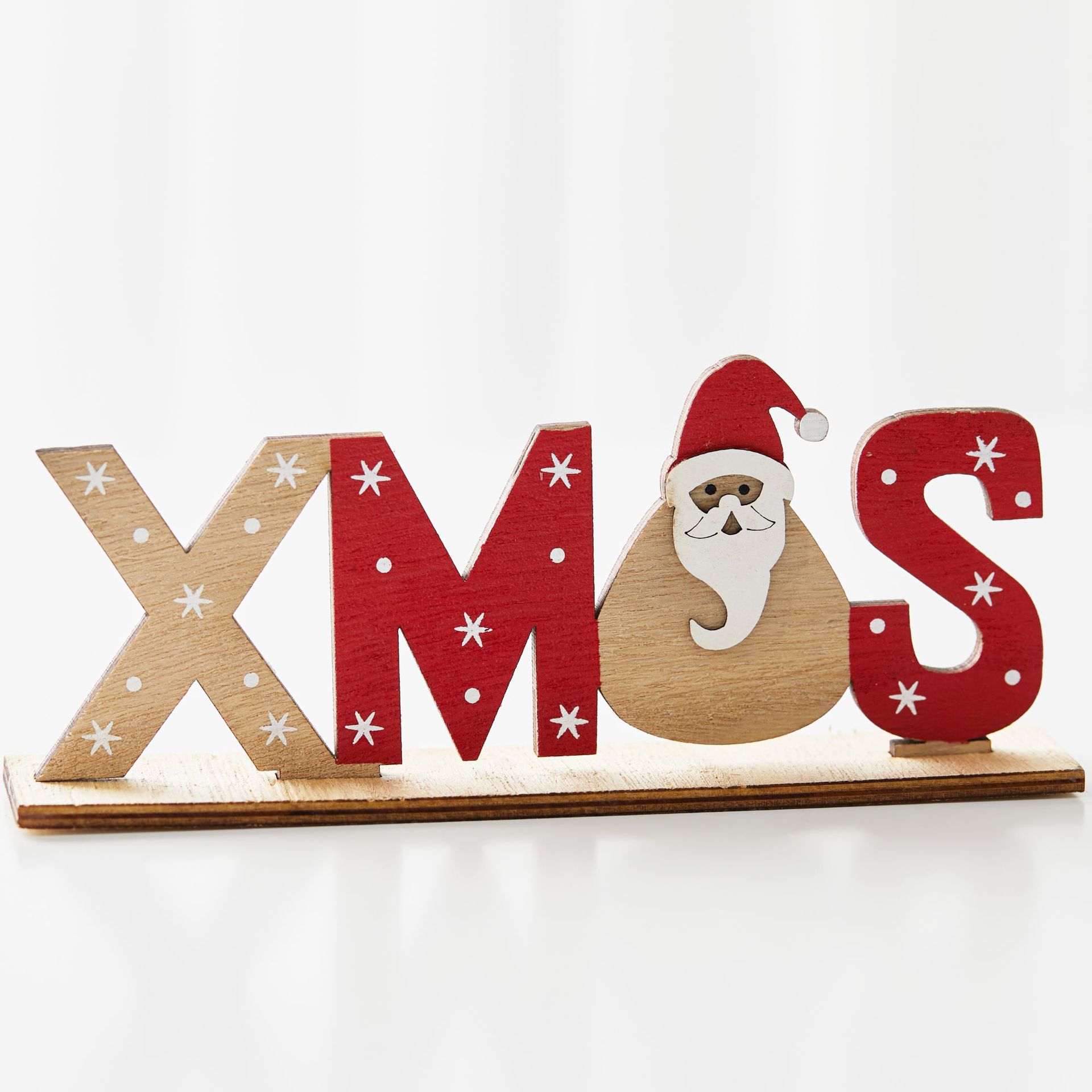 Snowflake de madera Snowman viejos pintados decoración de escritorio decoración de oficina de Navidad mostrador