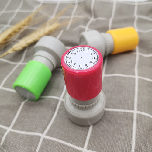 Children's Teaching Clock Stamp 2.5cm Diameter Student Time Learning Clock Stamp