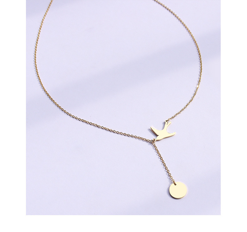 Wedding, Travel Occasion PVD Coated Real Gold Plated Animal Titanium Steel Waterproof Non Tarnish Pendant Necklace