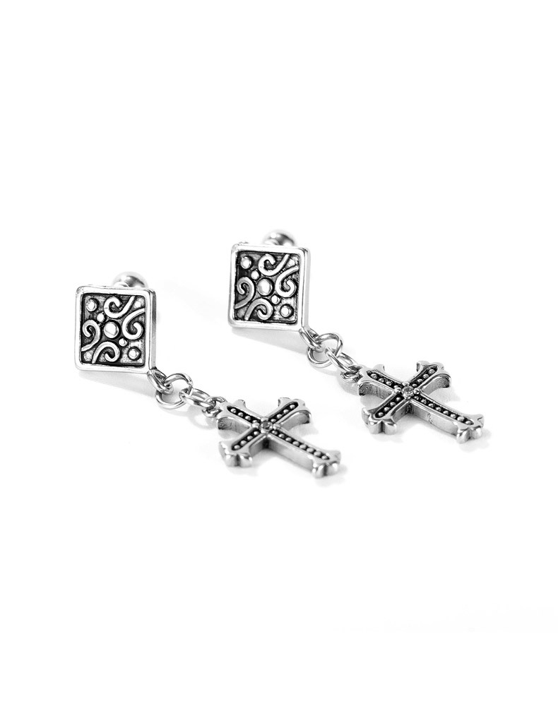 Boucles D&#39;oreilles Personnalisées Rétro En Acier Titane Pour Hommes display picture 9